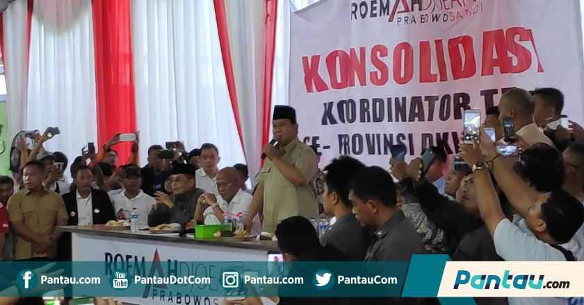 Prabowo Minta Relawan Jaga TPS: Kalau Perlu Tidur di TPS