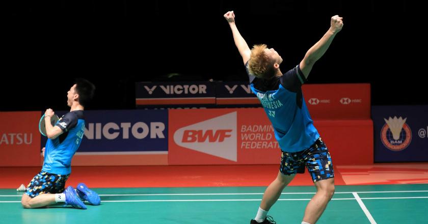 Marcus/Kevin Amankan Gelar Usai Permalukan Pasangan Tuan Rumah