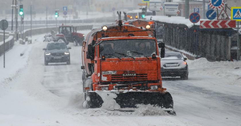 Penampakan Lalu Lintas Moscow di Tengah Terjangan Badai Salju Ekstrem