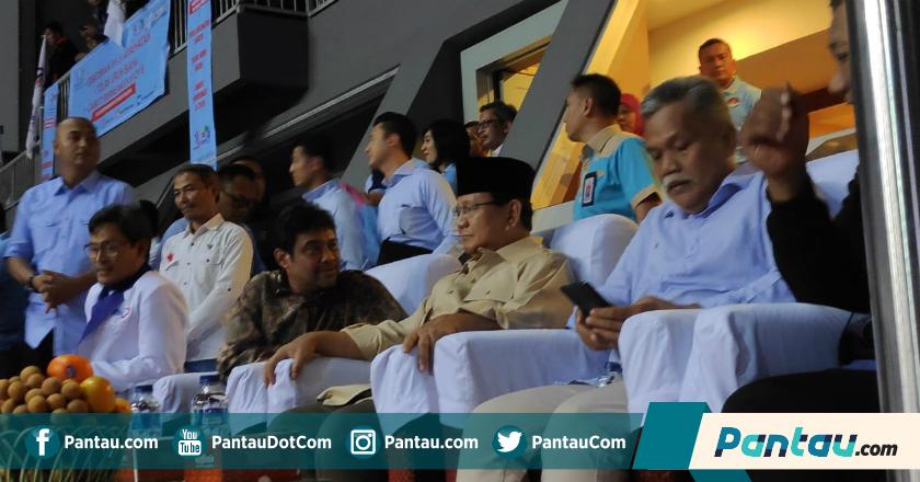 Ditemani Rizal Ramli, Prabowo Hadiri HUT FSPMI ke-20