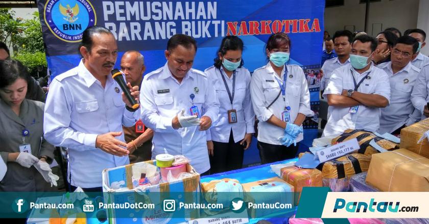 BNN Musnahkan Ribuan Kilogram Narkoba Hasil Tangkapan Tiga Bulan Terakhir