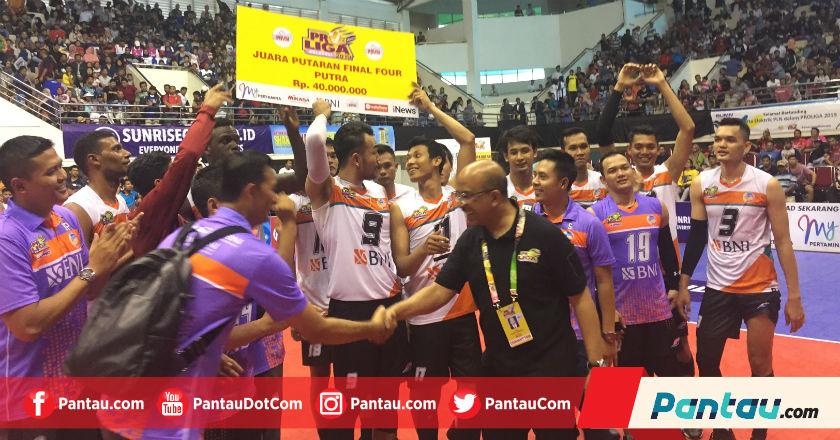 Proliga 2019: Meski Kalah dari JPE, BNI 46 Juara Final Four
