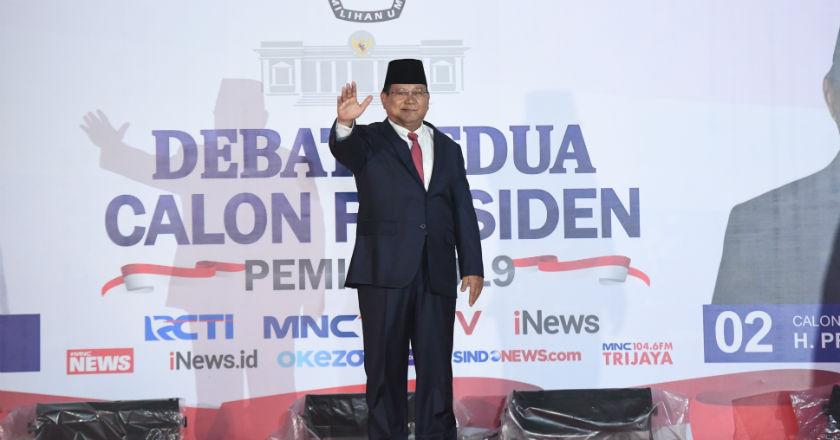 Debat Kedua Pilpres, Prabowo: Kita Harus Mandiri di atas Kaki Sendiri
