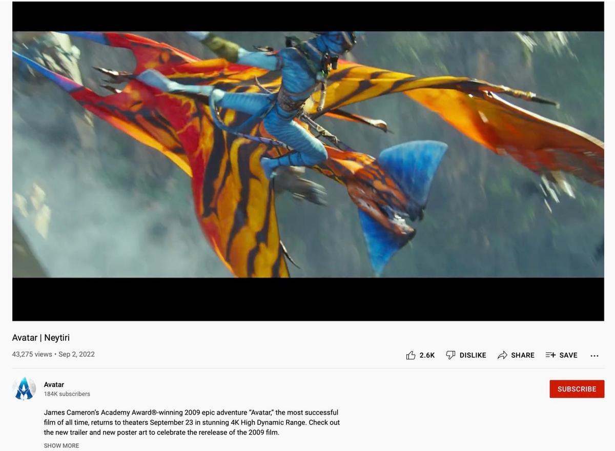 Keren! 'Avatar' Dirilis Ulang dengan Format 4K High Dynamic Range