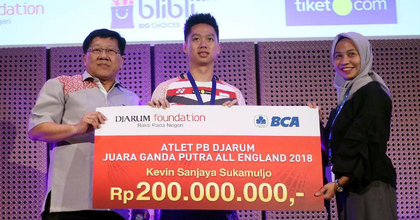 Kevin Kembali Diguyur Bonus Usai Juara All England