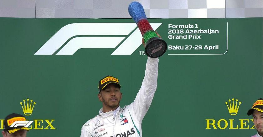 Penuh Drama, Hamilton Juara di Sirkuit Baku Azerbaijan