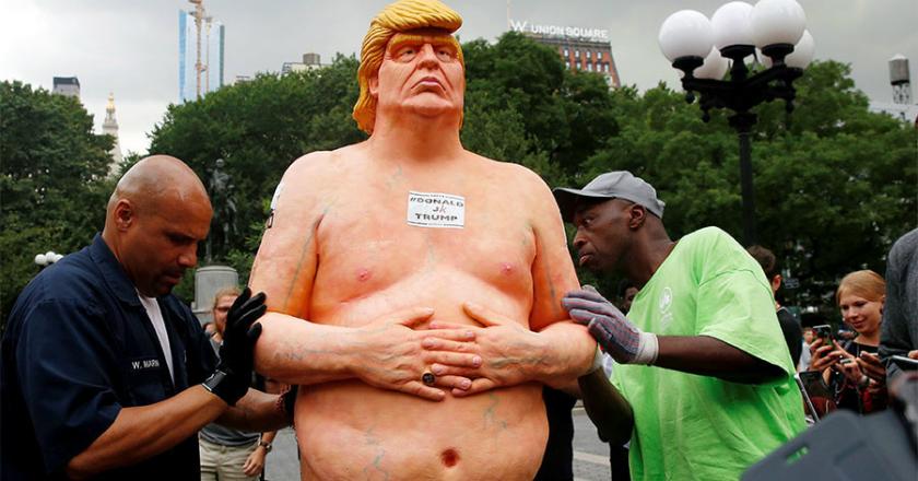 'Trump Telanjang' Bakal Dipajang di Haunted Museum, Harganya Bikin Ngantuk