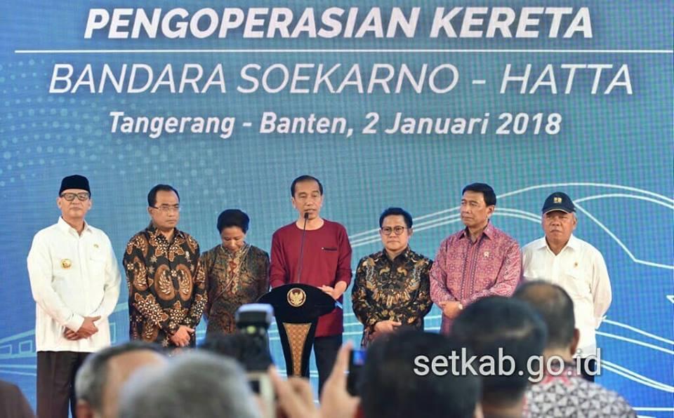 Jokowi Resmikan KA Bandara Soetta (2/1/2018, 09.40)