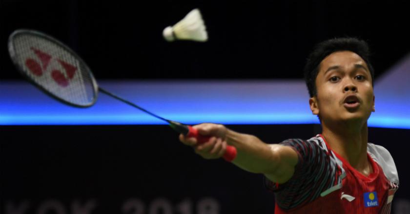 Anthony Ginting Kandas, Indonesia Tertinggal Sementara Atas China