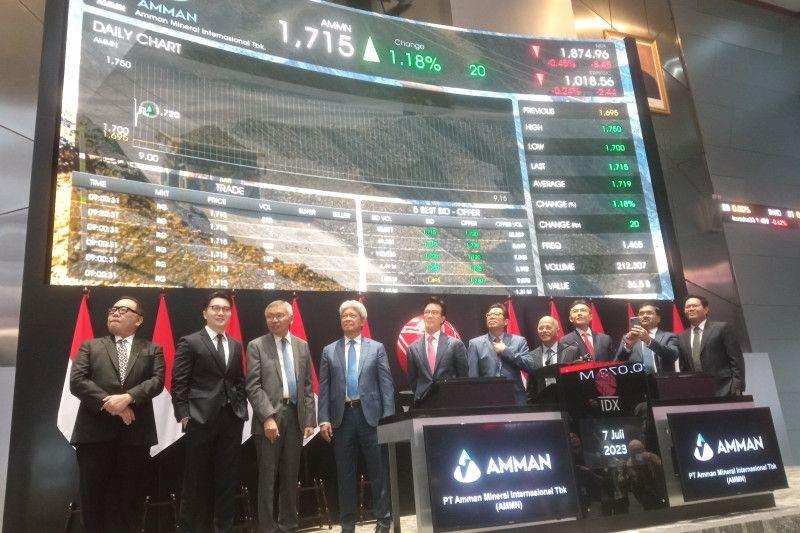 Jadi Pendatang Baru di BEI, Saham Amman Mineral Dibuka Naik 1,18 Persen
