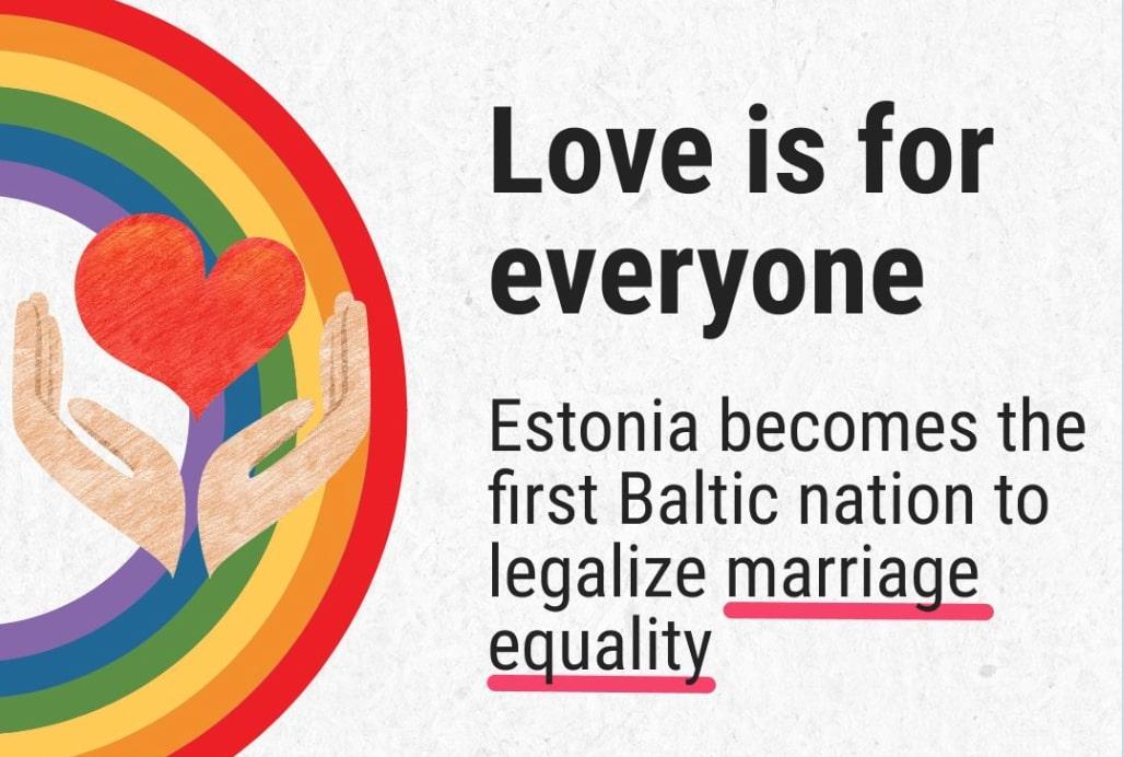 Estonia Jadi Negara Baltik Pertama Legalkan Pernikahan Sesama Jenis