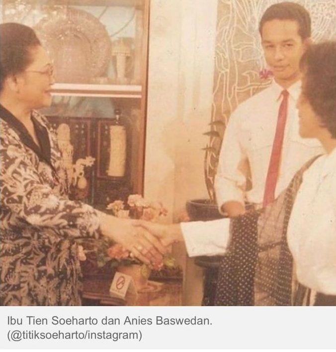 Anies Disebut Aktivis, Foto Kedekatan dengan Keluarga Cendana Disebar