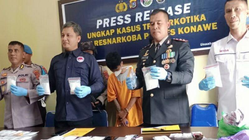 Polisi Sebut 4,3 Kg Sabu Diamankan di Konawe Jaringan Aceh